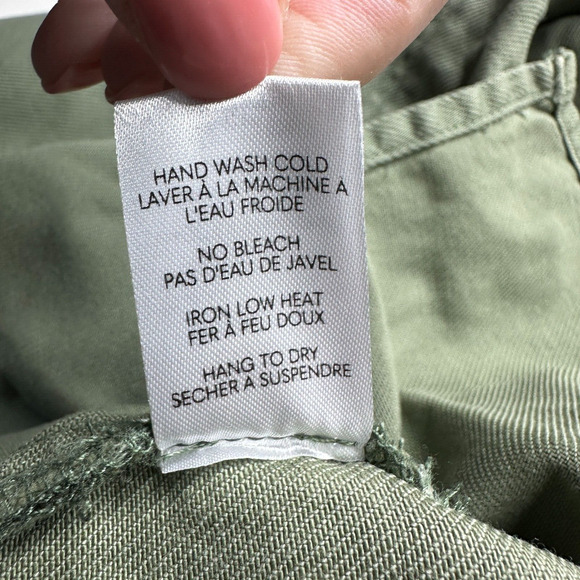 Sandrine Rose Twill Long Sleeve Oversized Dress Moss Women's Small NWT - Picture 11 of 12